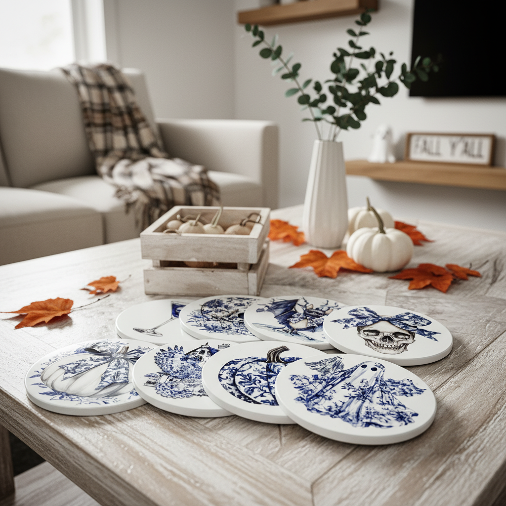 Gia Roma - Wholesale Onderzetters - Chinoiserie Halloween Onderzetters, Luxe Herfst Huisdecoraties150