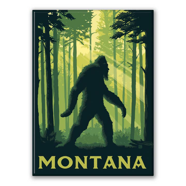 Magnete Bigfoot del Montana per la vendita all'ingrosso da parte di Tourist Courts