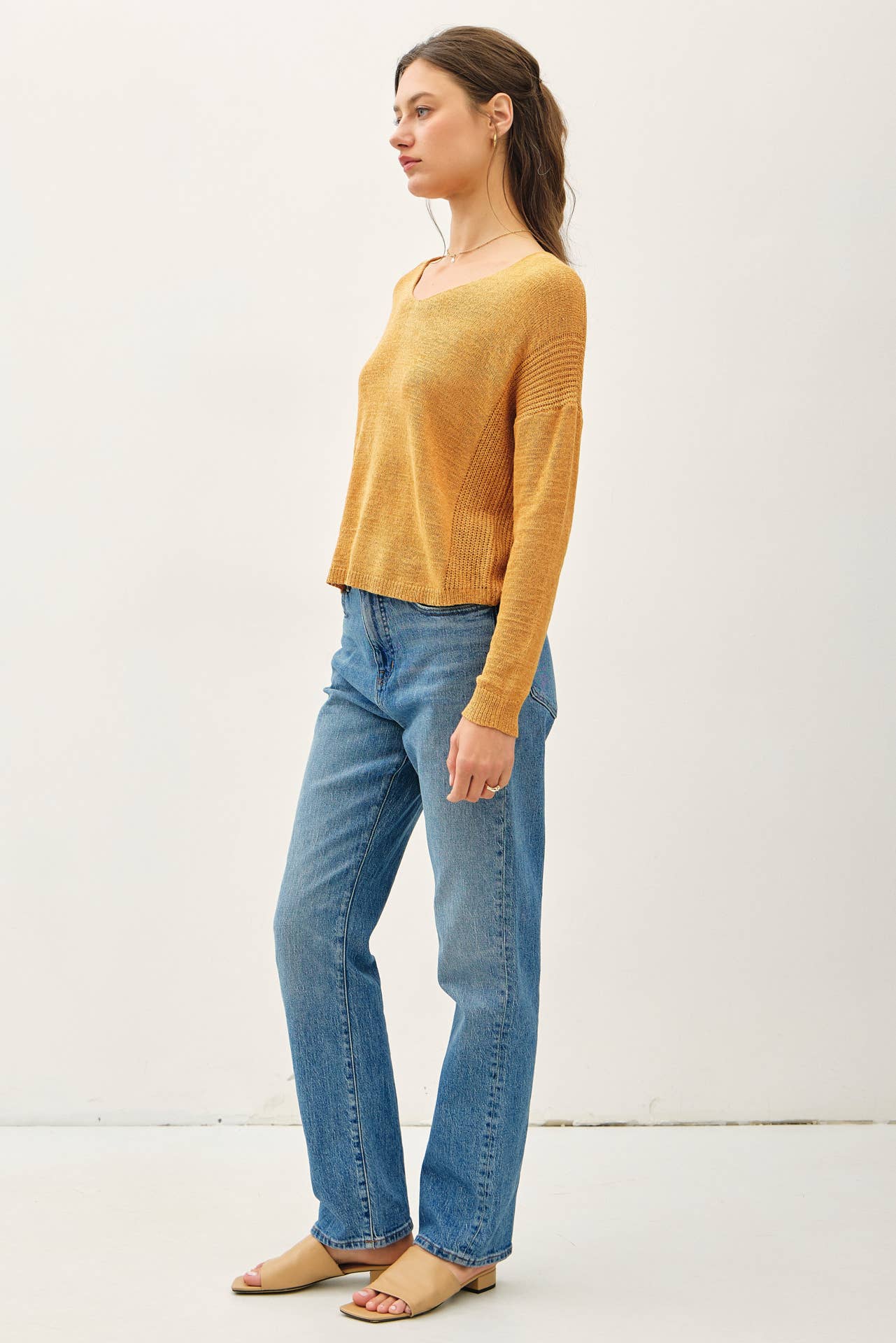 Be Cool - Vente Pull en maille – femme - PULL DÉCONTRACTÉ BREEZY À COL EN V6