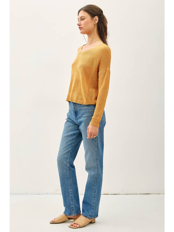 Be Cool - Vente Pull en maille – femme - PULL DÉCONTRACTÉ BREEZY À COL EN V6