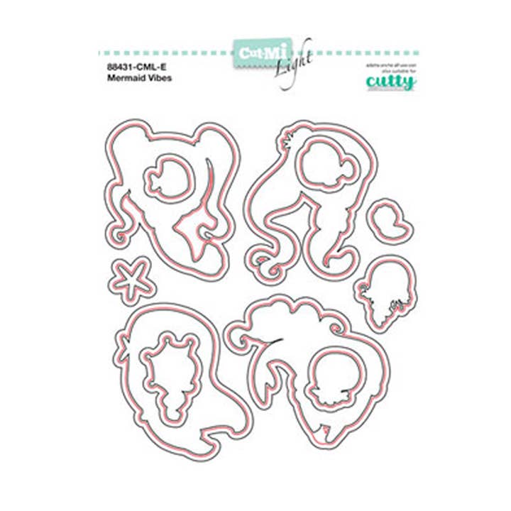 Fustelle sottili per timbri Mermaid Vibes per la vendita all'ingrosso da parte di Impronte D'Autore