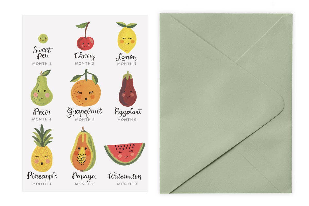 LoveLight Paper - Wholesale Baby Card - Fruit Pregnancy - Card2