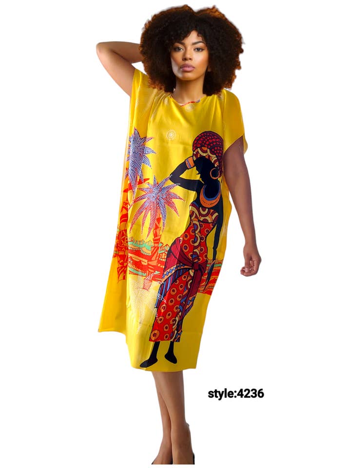 India Batik - Wholesale Kaftan - Women's - Kaftan / Mid Length -4236