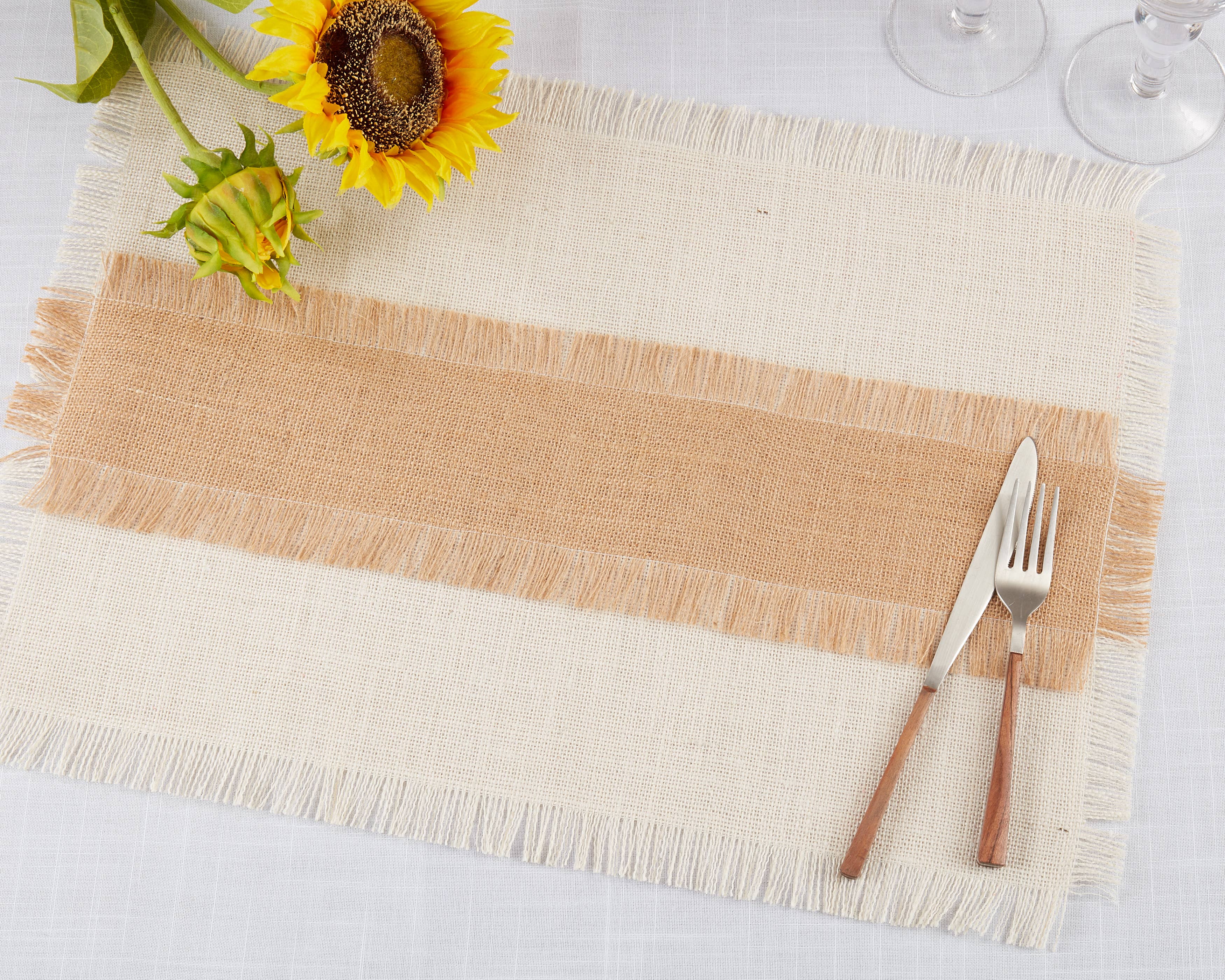 Saro Lifestyle - Wholesale Placemat - Banded Jute Placemat1