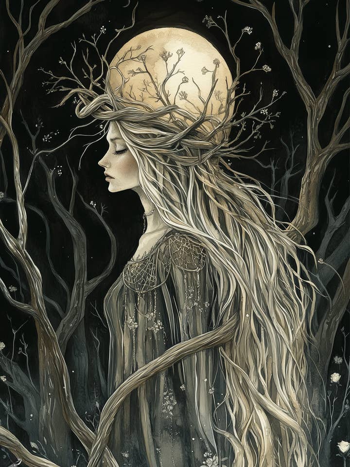 Dryades Entrelacées : Isa | Fanfreluches de Cartes pour la vente par Fripperies