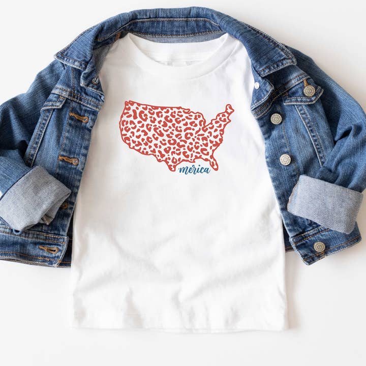 'Merica Map | 4th of July | Youth Short Sleeve Crew Neck for wholesale by Olive And Ivory Wholesale