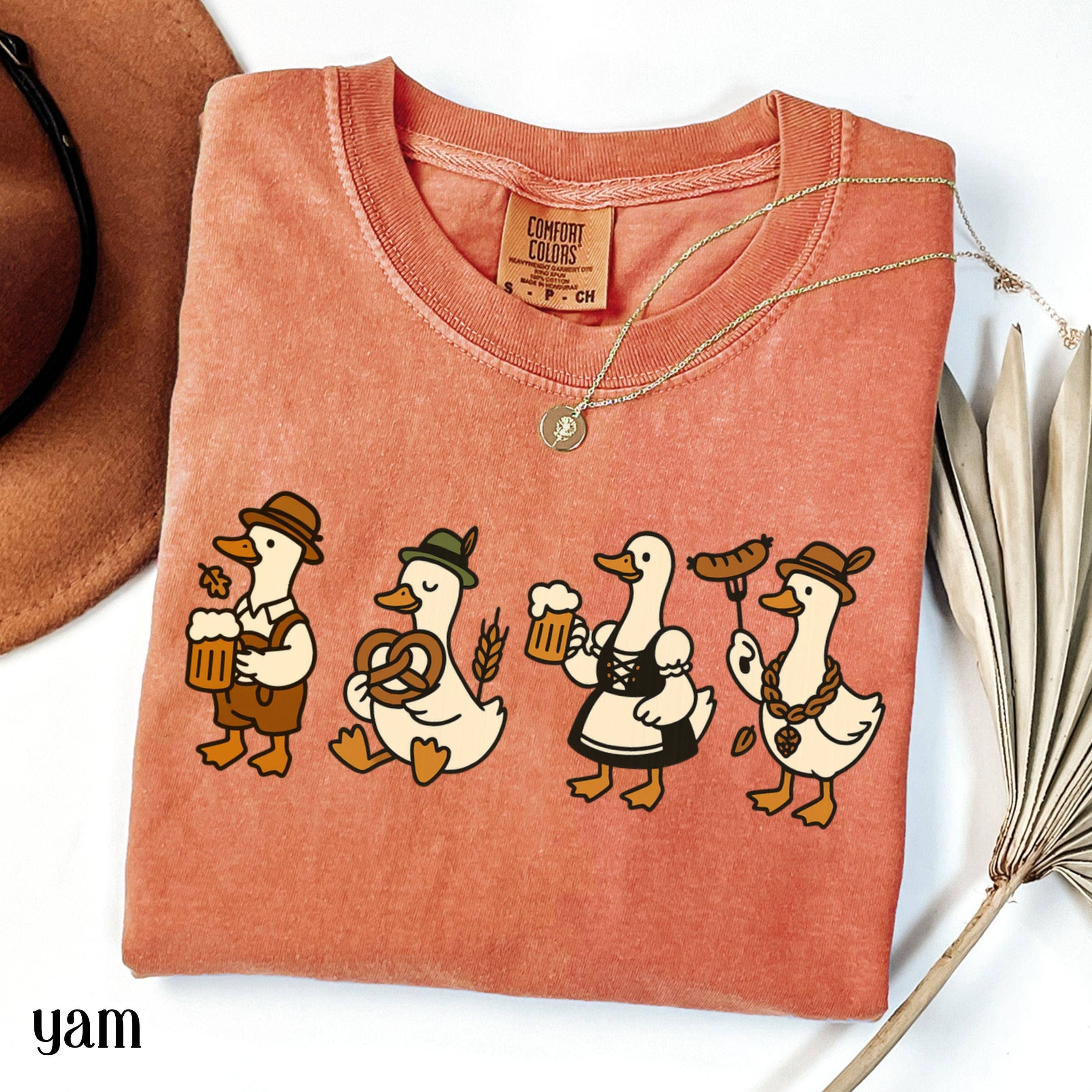 Glaime - Wholesale T-Shirt (Graphic) - Women's - Oktoberfest Goose Comfort Colors Shirt, Silly Goose Sweater2