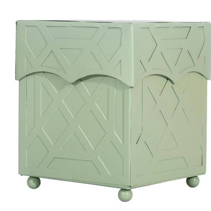 Dark Celadon Chippendale Tissue Holder for wholesale by The Enchanted Home