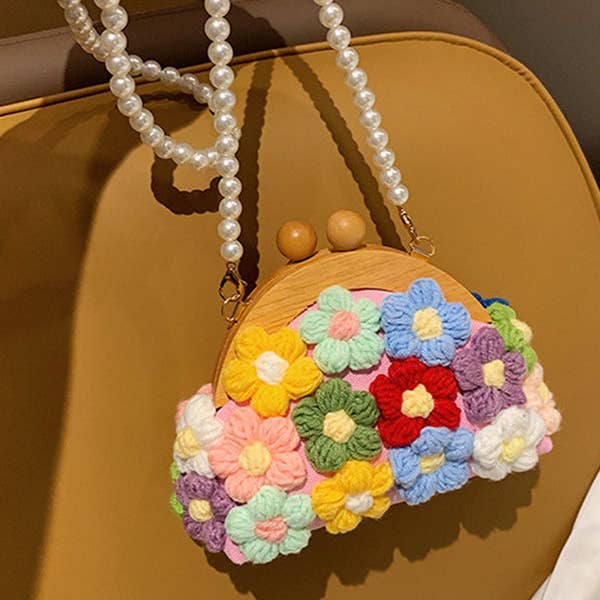 Sheer Trend - Wholesale Crossbody Bag - Women's - Chains Flower Shape Crossbody Bags Handbags2