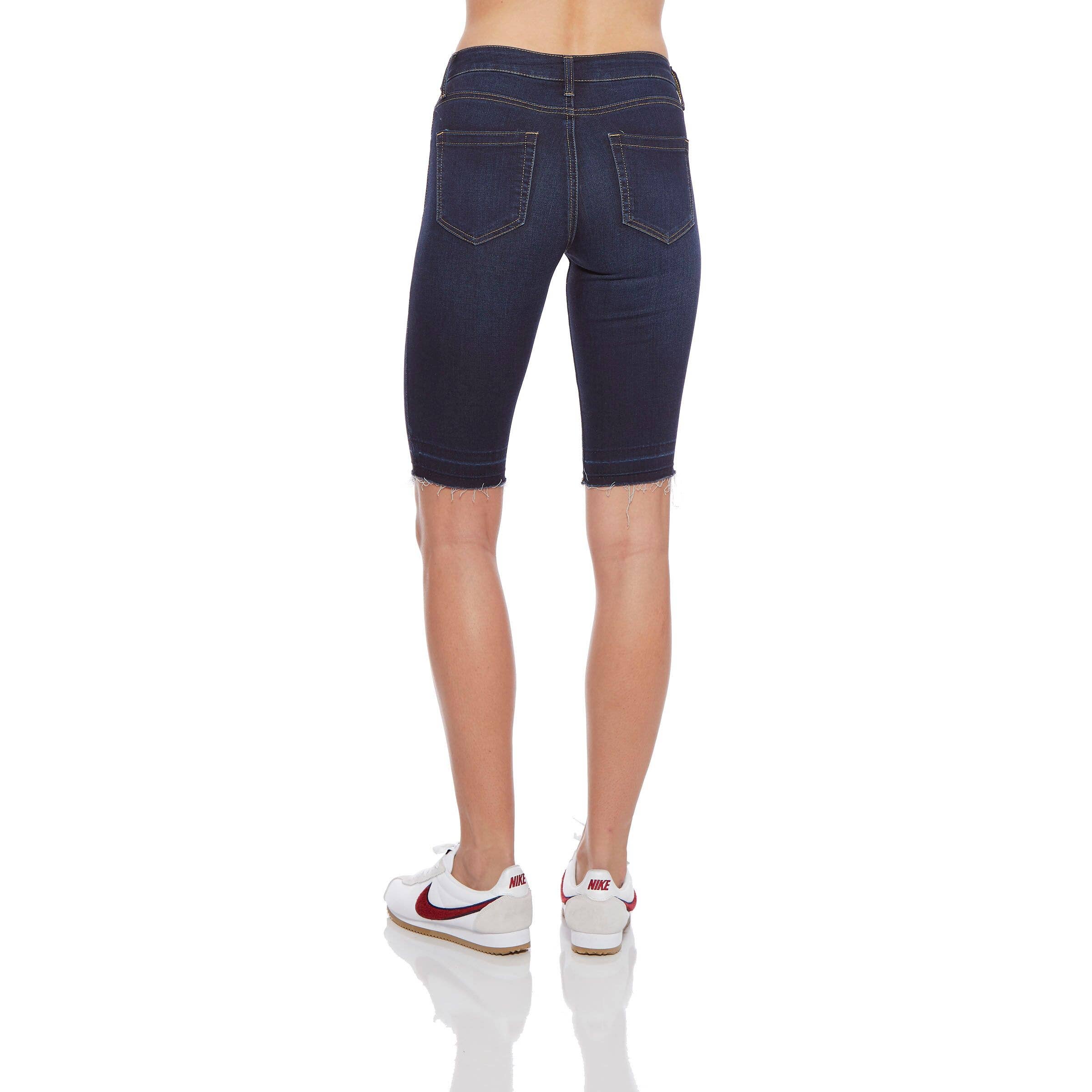 Ashley Mason - Vente Short – femme - Bleu Foncé Bike Court Jeans3