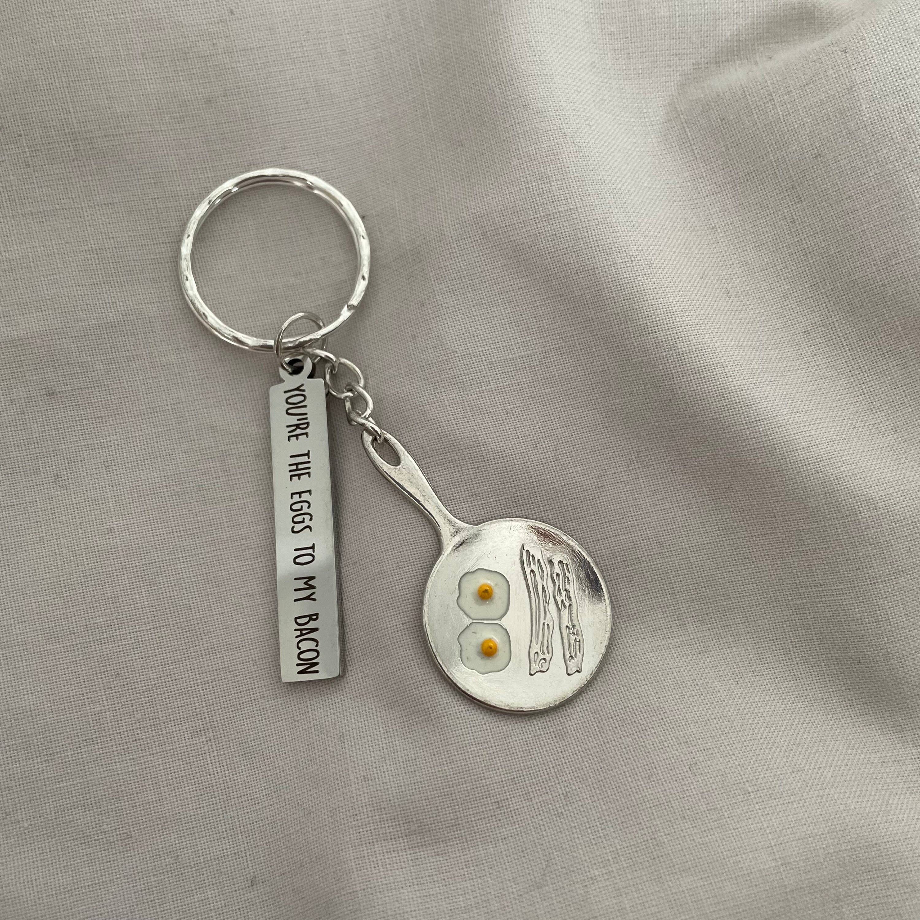 Roshni Desai & Things – wholesale Keychain – Unisex – You’re The Eggs To My Bacon Stainless Steel Keyring Unisex F4