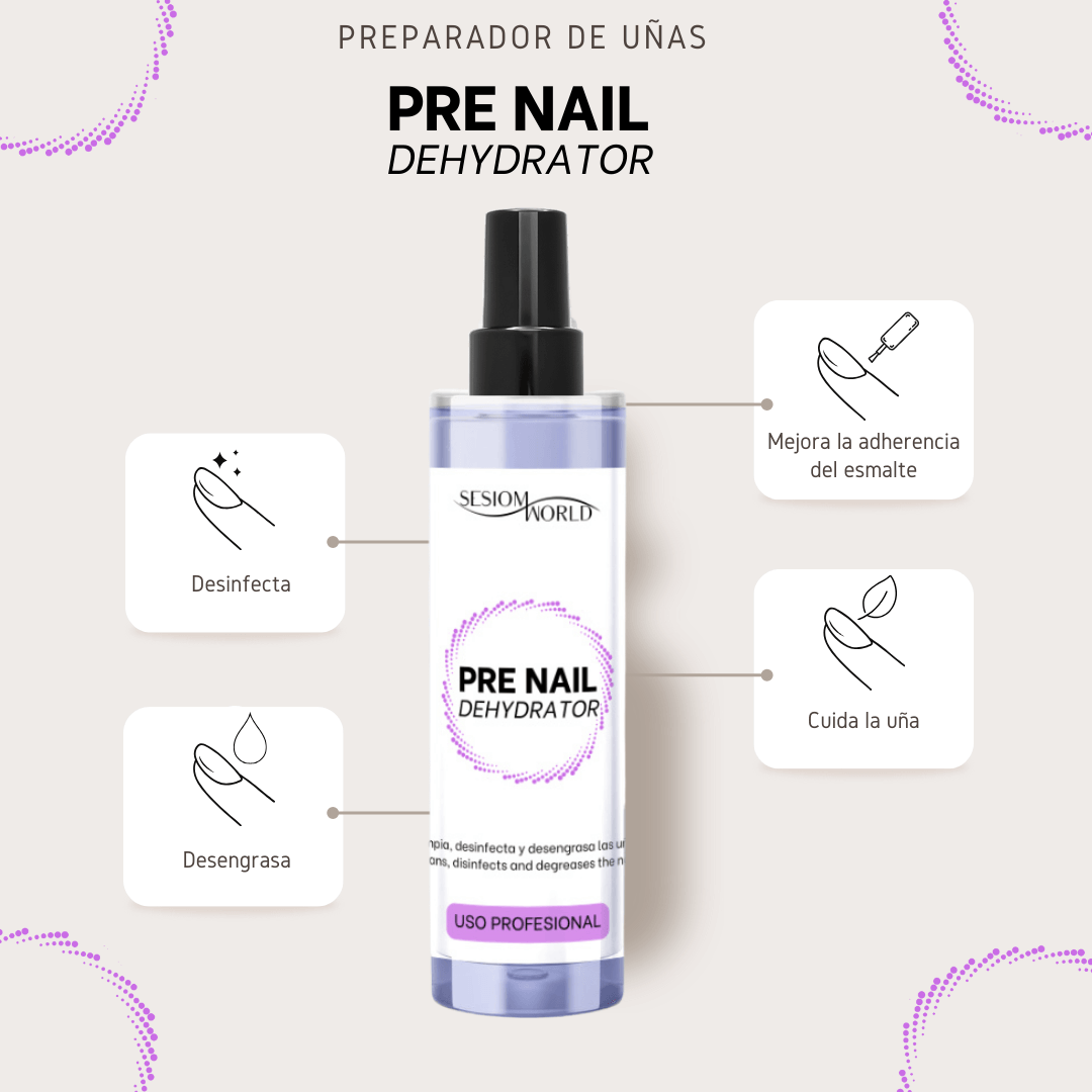 sesioMWorld - M·O·I Professional - Vente Sets de soins pour les ongles - PRE NAIL Spray déshydratant pour ongles 200 ml3