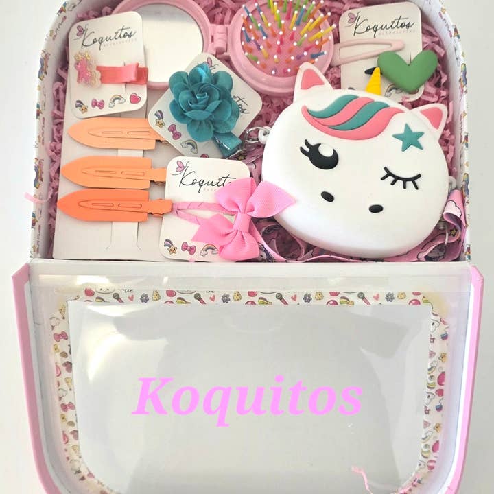 Mallette Koquitos Licorne clin d'œil pour la vente par Koquitos