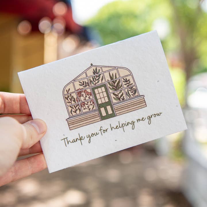 Plantable Card - Thank You For Helping Me Grow for wholesale by Still Magnolia