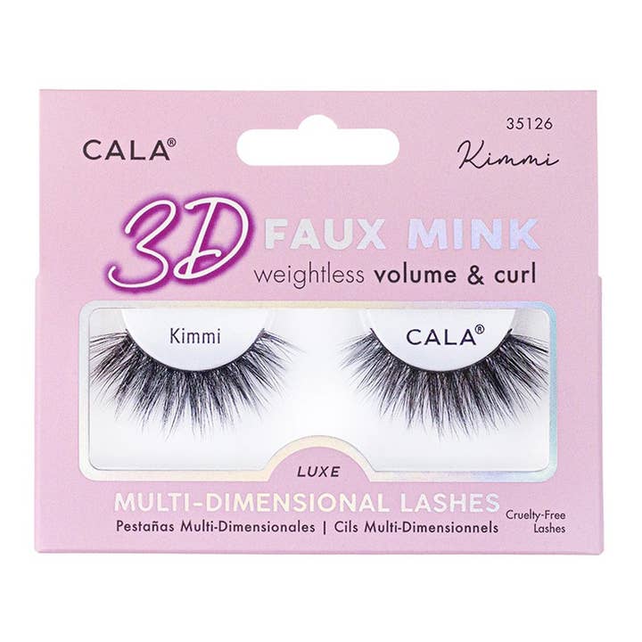 PINEAPPLE Beauty - Wholesale False/Fake Eyelashes - CALA 35126x 3D Faux Mink Eyelash Kimmi 12pc