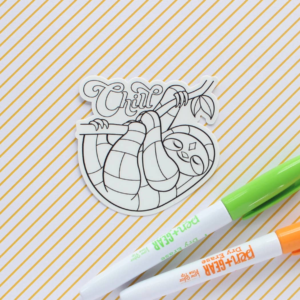 Leela and JoJo - Venta al por mayor Pegatinas - Niños y bebés - Kit de vinilo para colorear con rotuladores de borrado en seco0