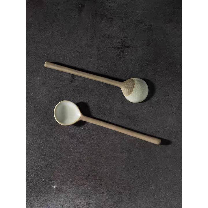 Gohobi (We cover U.S. import duties) - Vendita all'ingrosso Cucchiai (posate) - Gohobi Cucchiaino da Tè in Ceramica Fatto a Mano1