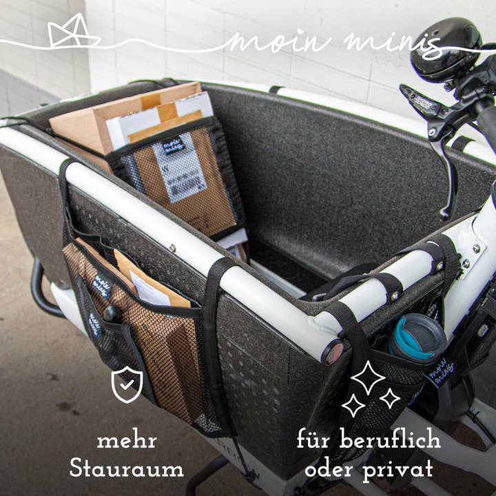 Mixcover GmbH – Großhandel Fahrradzubehör – moin minis Gepäcknetz für Urban Arrow Family Lastenrad Fahhrad Cargo4