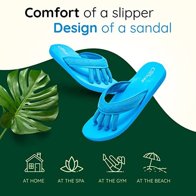 Pedi Couture - Wholesale Sandals - Women's - Turquoise Women's Comfort Toe Separator Sandals2