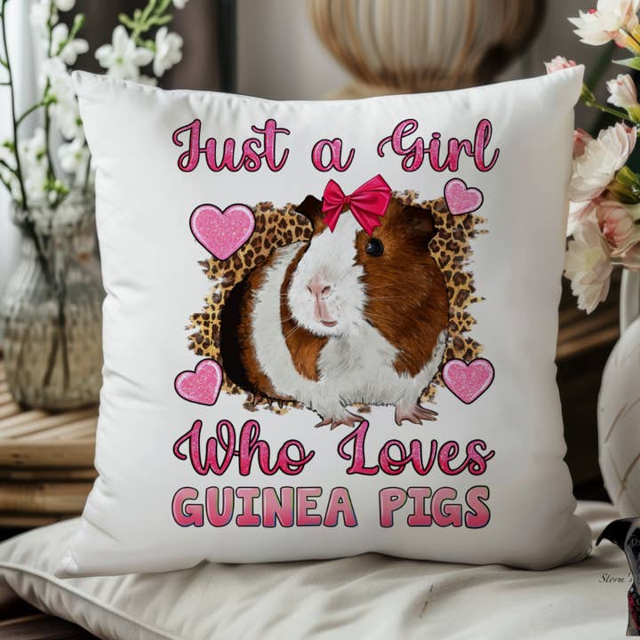 Just A Girl/Boy who loves Guinea Pigs Cushion for wholesale by Storms Style