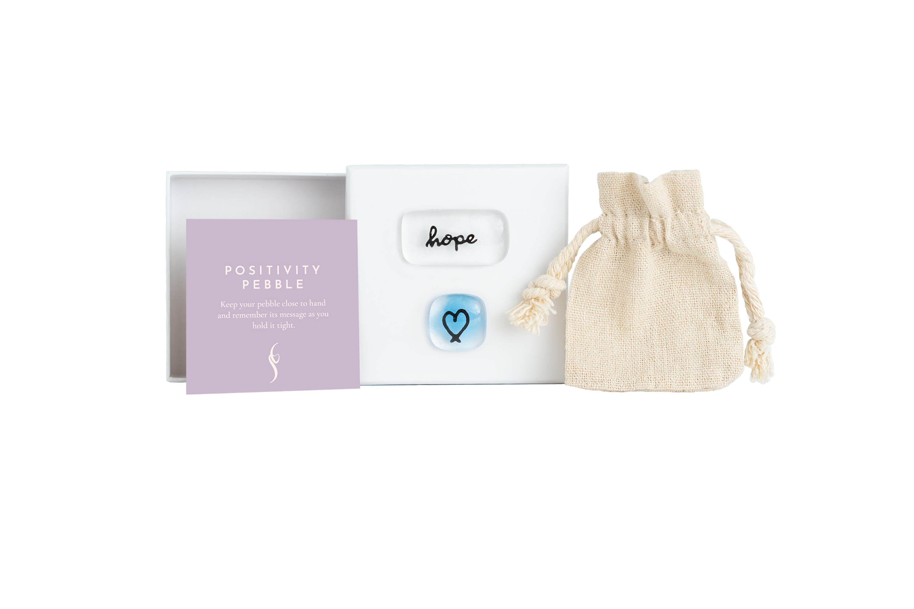 Salvia Glass - Wholesale Keepsake Coin/Token - Hope Positivity Pebble set -  fused glass pocket pebbles3