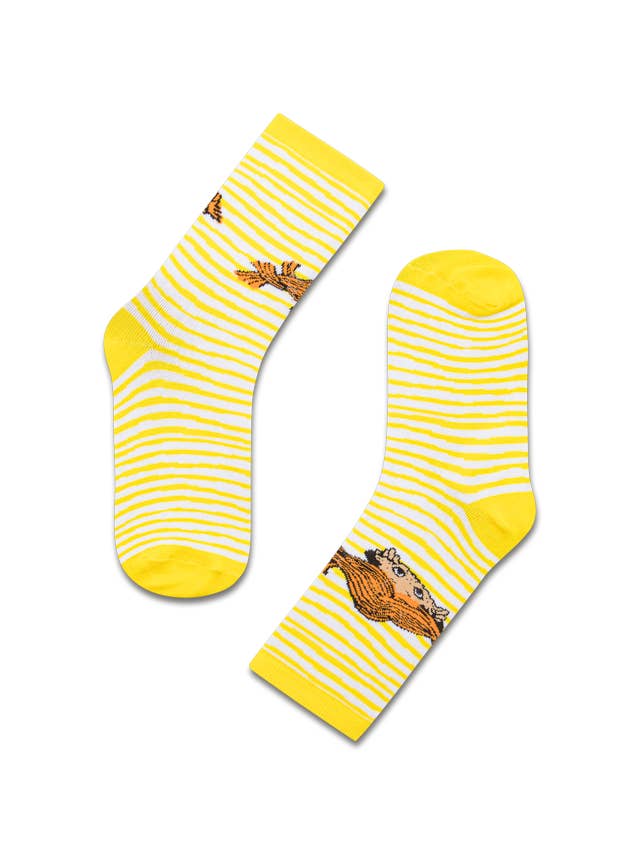 koaa – wholesale Strumpor - Barn – koaa — Pippi Långstrump Stripes - Easy Strumpor gul/vit