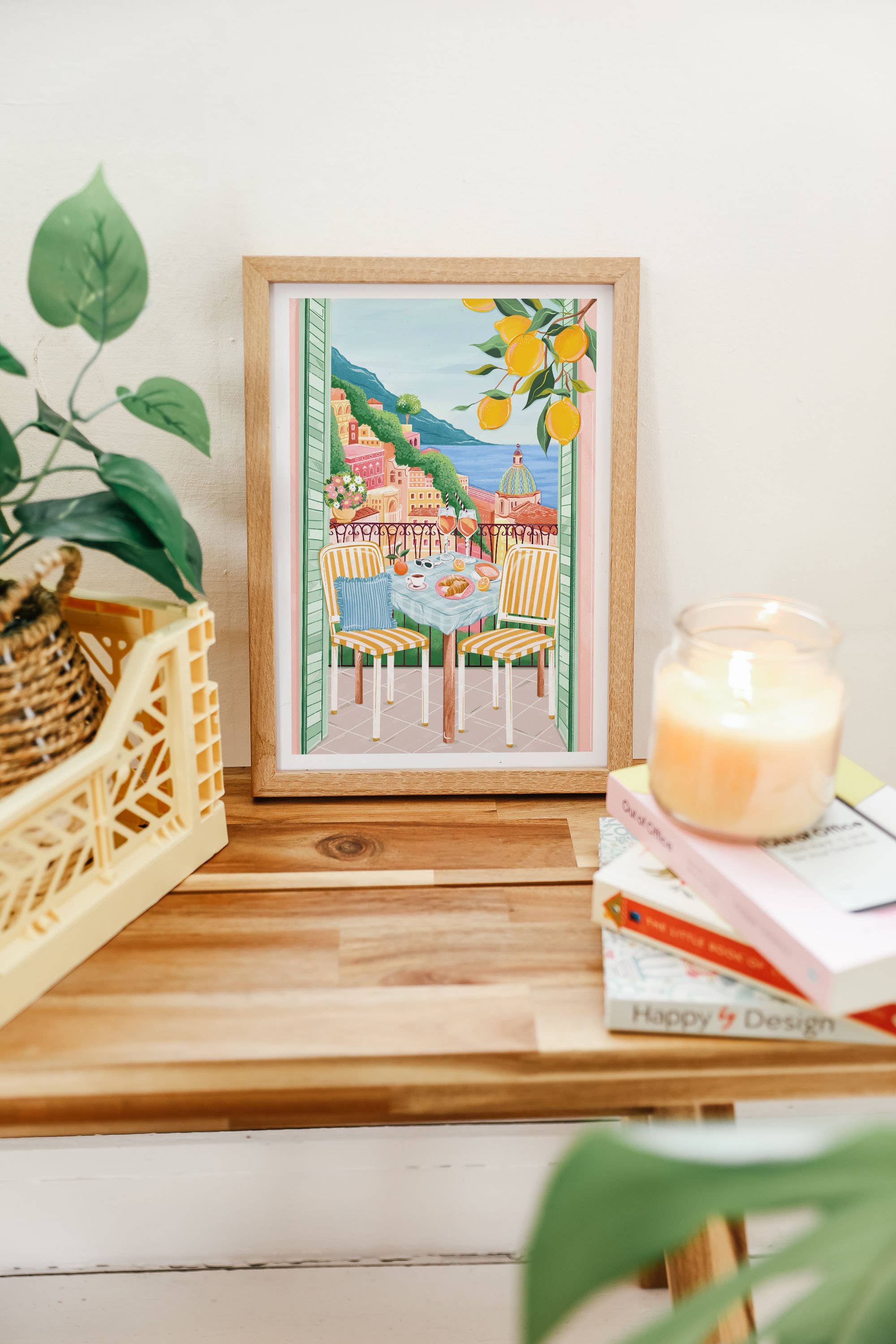 Simply, Katy - Vente Affiche d'art - Affiche de voyage de Positano, côte amalfitaine2