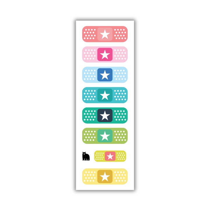 Pansements scintillants pour la vente par Four Bears Sticker Club
