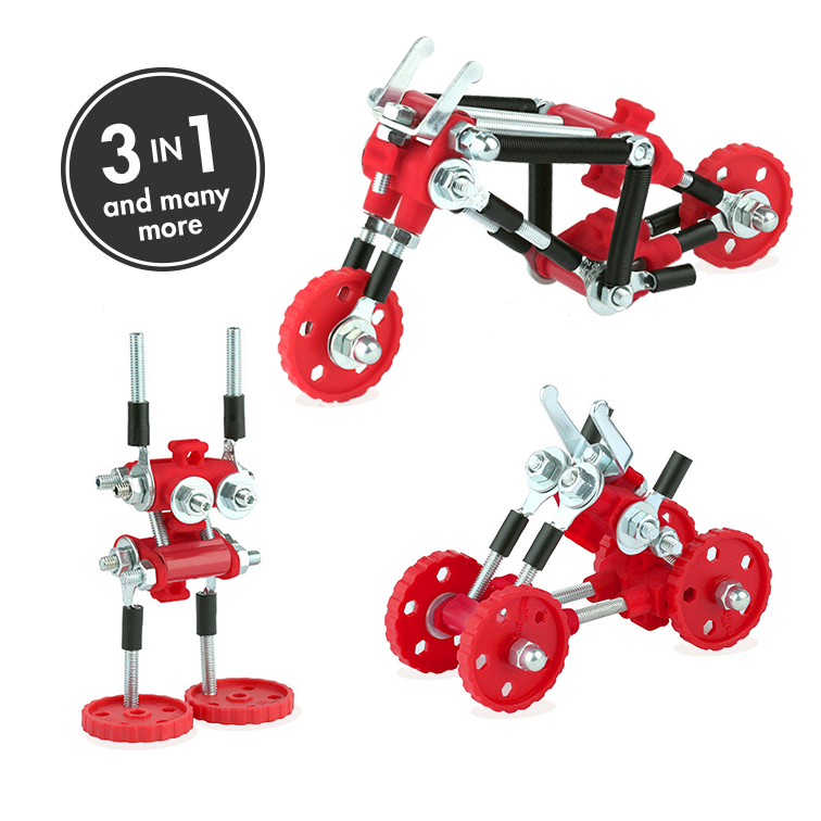 The OffBits – Conjunto de construção - Crianças por atacado – ChopperBit - Kit do Veículo: Kit de Brinquedos de Construção 3 em 1 Motorbike1