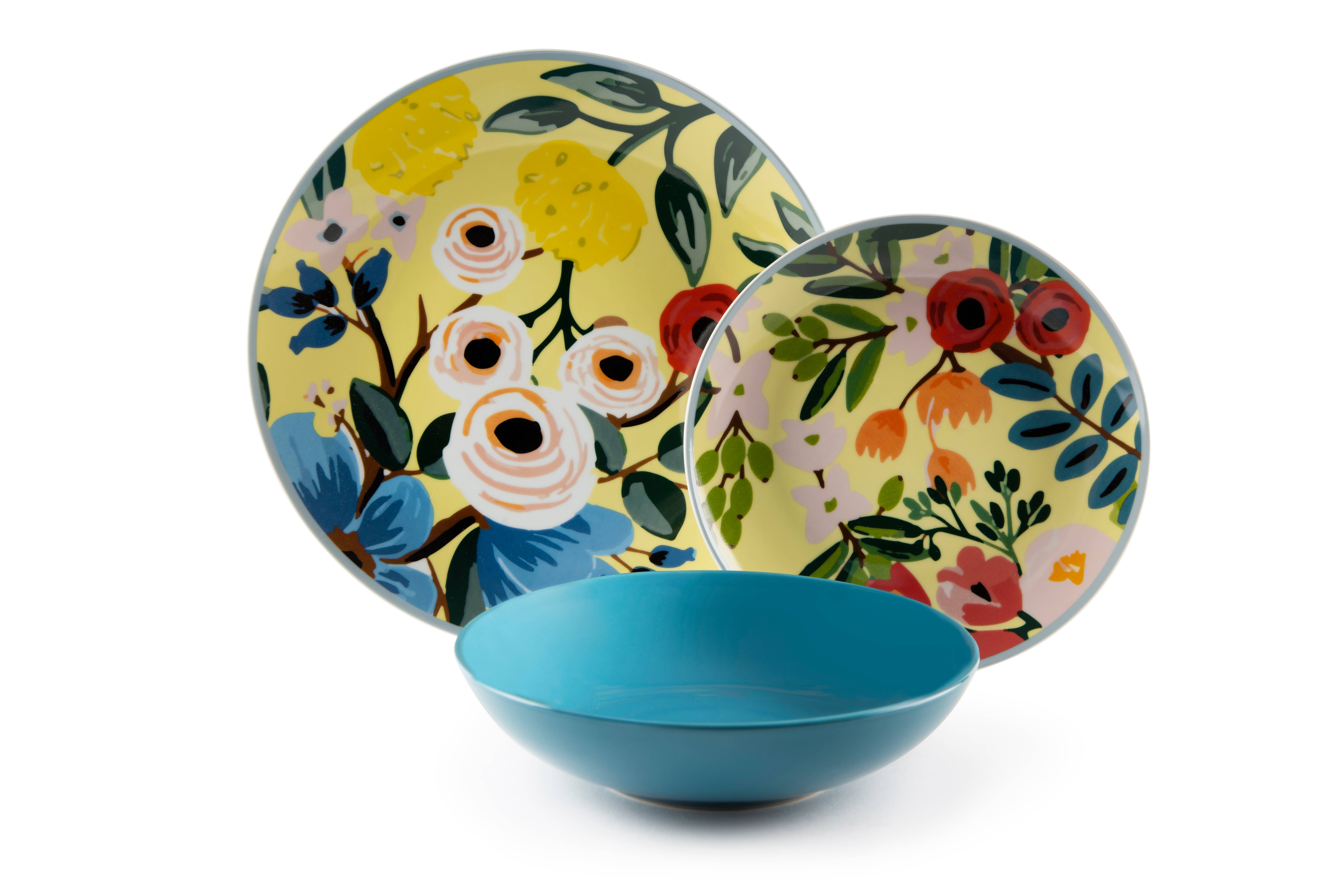 multicolour 18-Piece Dinnerware Set Frida Flowers for wholesale on Faire2