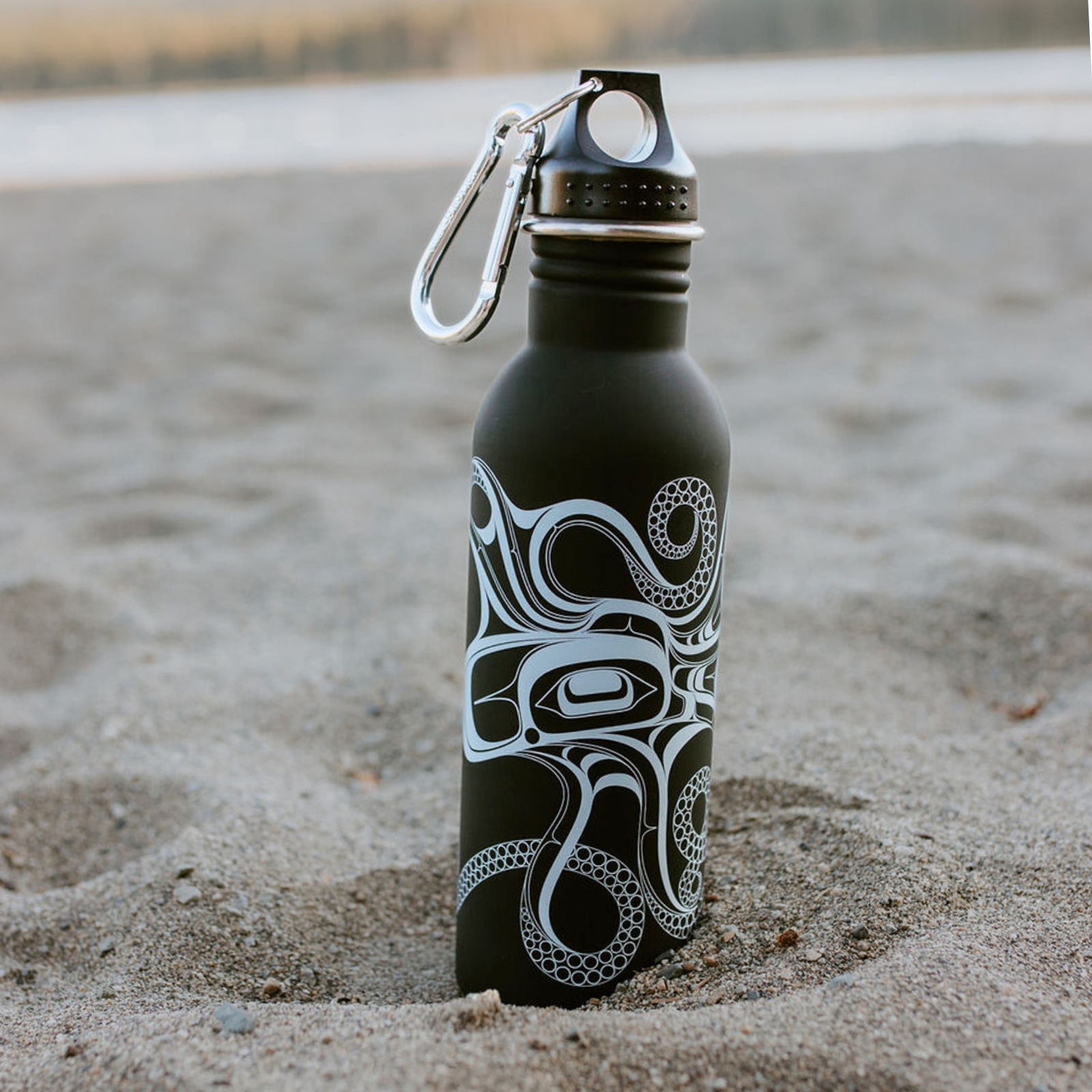Made By Humans Designs – wholesale Water bottle – Water Bottle w/ Contemporary Indigenous Design (25 oz)5