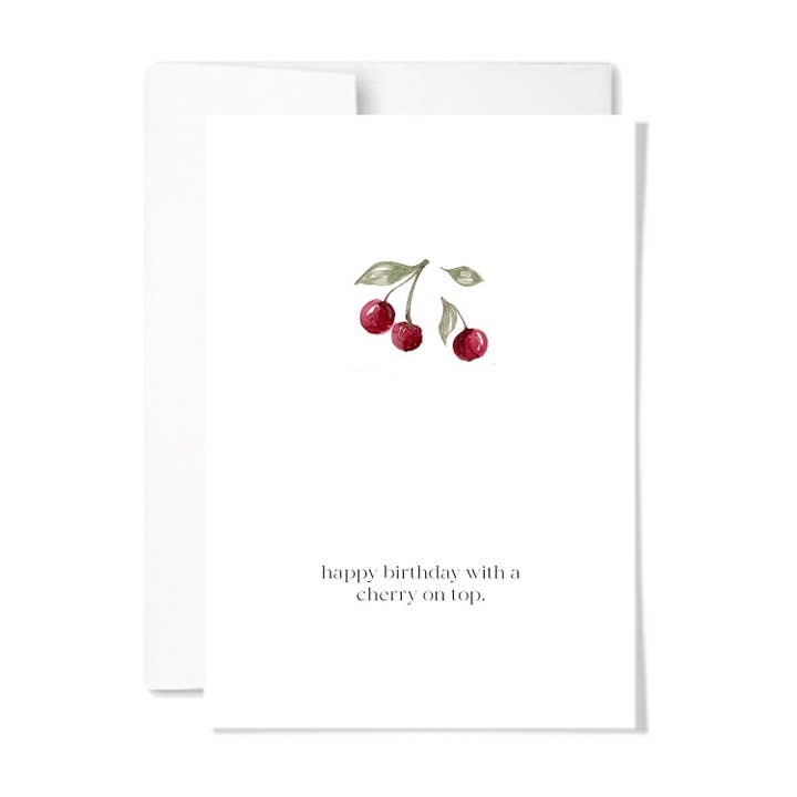 Cherry on Top Card for wholesale by paperscript