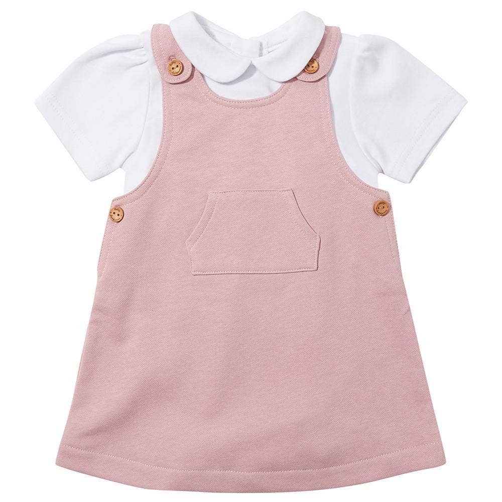 Dotty Dungarees - Wholesale Dress - Kids - Pink Diddy Dress0