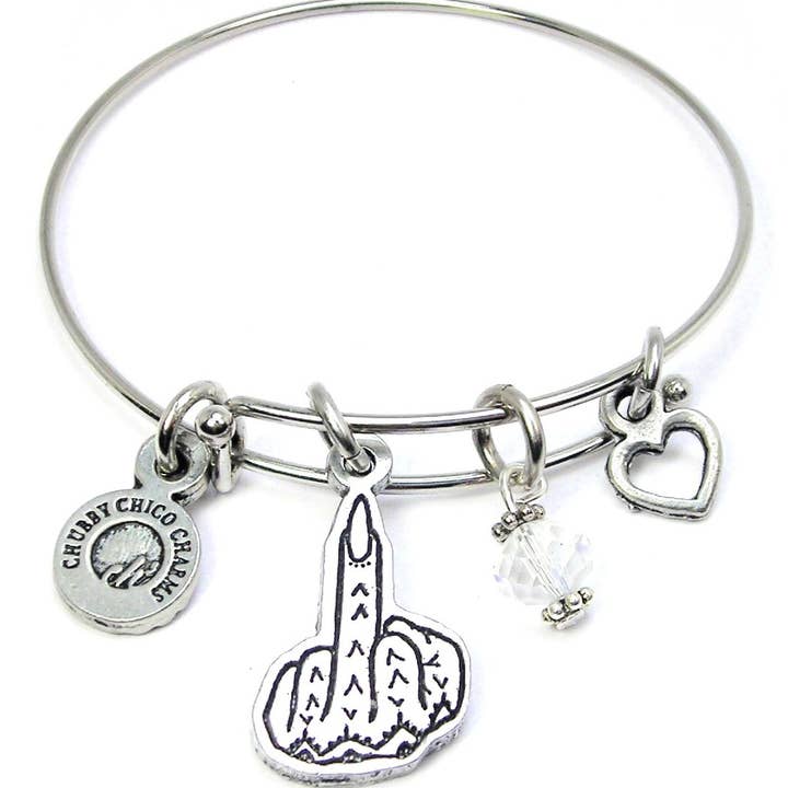Bracelet jonc extensible tatoué à visser pour la vente par Chubby Chico Charms