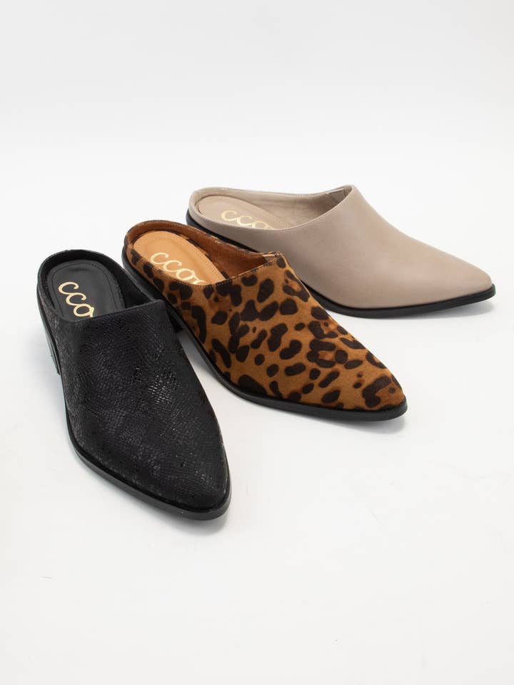 CCOCCI - Wholesale Mules - Women's - GINA POINTED-TOE SLIP ON BLOCK HEEL MULE16