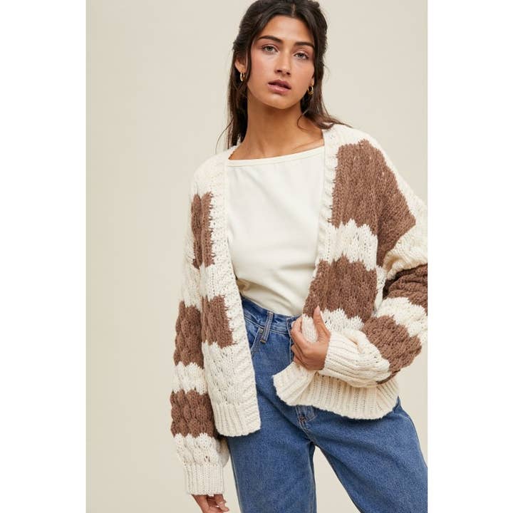 STRIPED SWEATER CARDIGAN for wholesale by Upmost