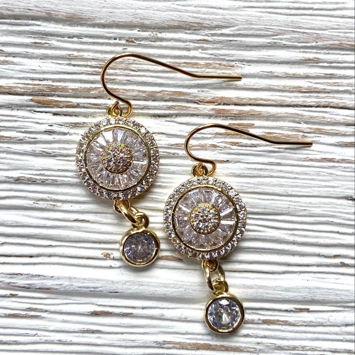 VB&CO Designs Handmade Jewelry - Wholesale Dangle Earrings - Sparkly crystal earrings prom bridal boutique