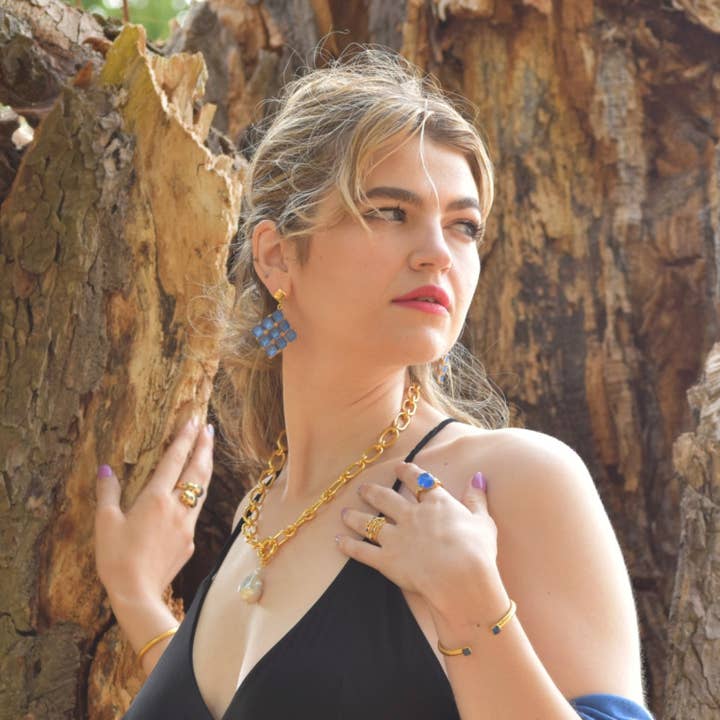Gem Bazaar Jewellery – wholesale Hänge-/berlockhalsband – Barock pärla hänge i guld