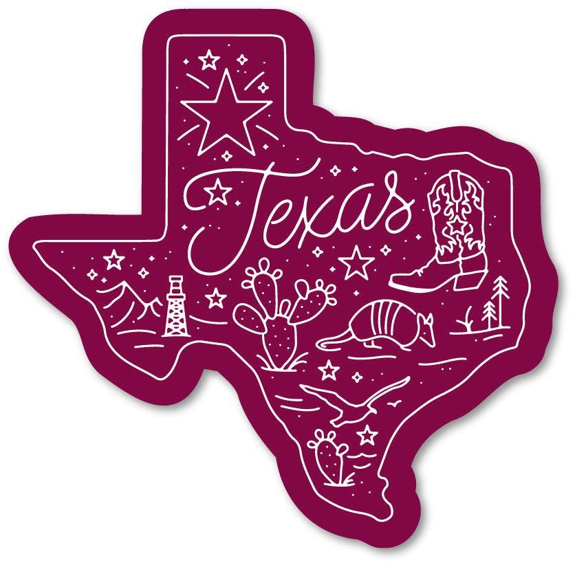 Made in Texas Co. - Wholesale Sticker - Around Texas Decal1