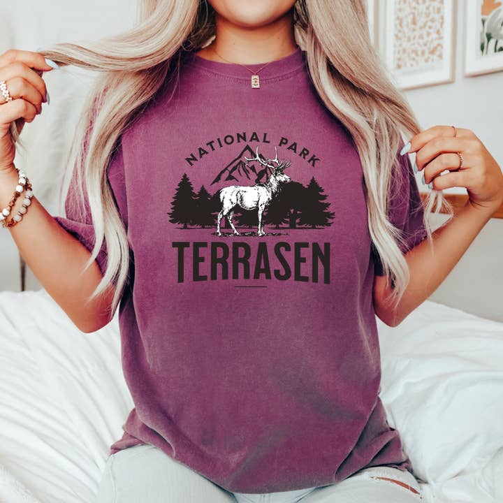 Sjm - Terrasen National Park Sweatshirt, Bookish sweatshirt, Bookworm sweatshirt, book nerd sweater, reader sweatshirt for wholesale by AFAdesignsCo