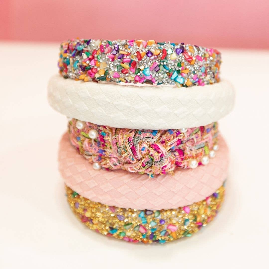Headbands of Hope | One Purchased One Donated – wholesale Fashion headband – women's – All that Glitters Headband - Multi Colored + Silver3