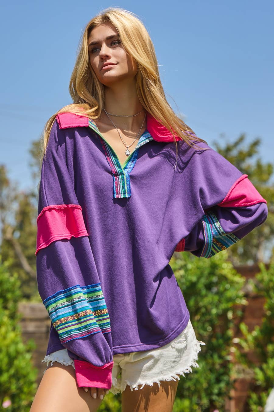 Oddi - Wholesale Sweatshirt - Women's - Contrast Mixed Fabric Sweatshirts8