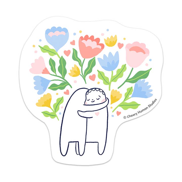 Healing Hugs - adesivo de vinil feito à mão por atacado de Cheery Human Studios