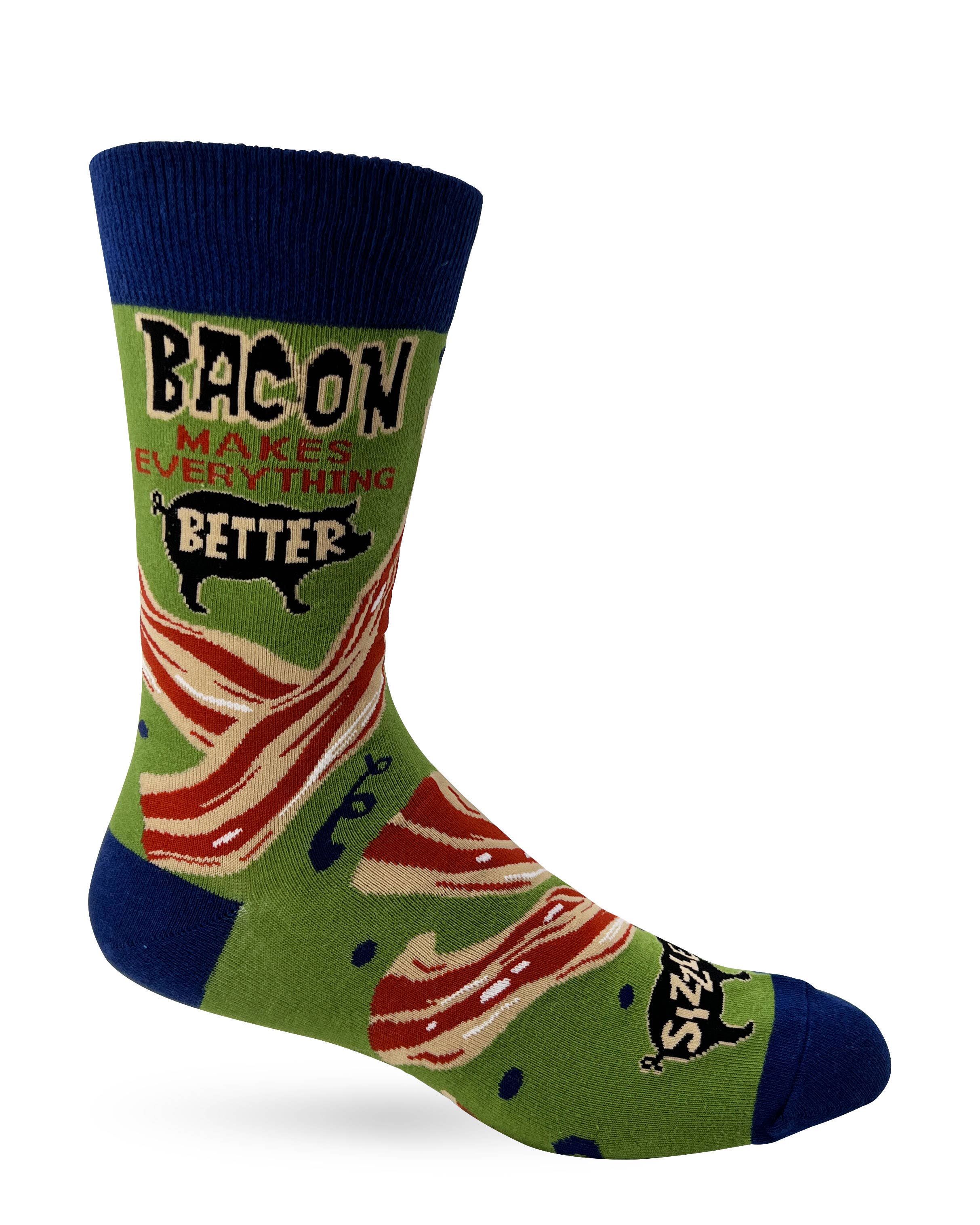 Fabdaz - Wholesale Socks - Men's - Bacon Makes Everything Better Men's Novelty Crew Socks1