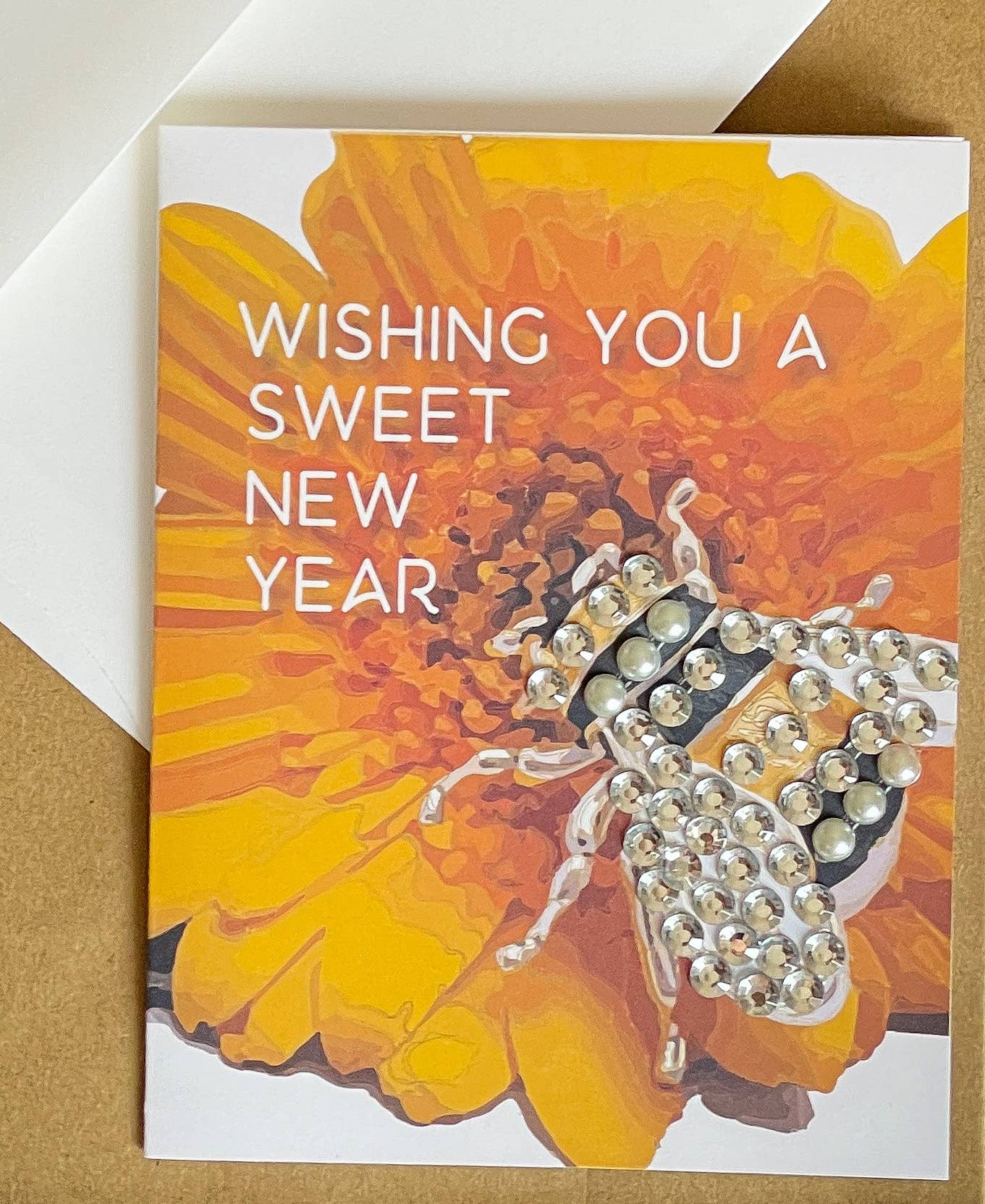 Russell Jeffery Design by Off By Heart Design - Wholesale New Year's Card - Wishing You a Sweet New Year! Rosh Hashanah Bee Card0