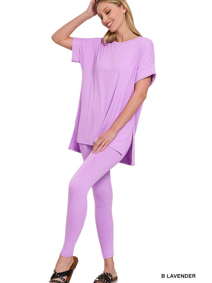 42POPS – Großhandel Loungewear-Set – Damen – Mikrofaser-Oberteil & Leggings 2-teiliges Set24