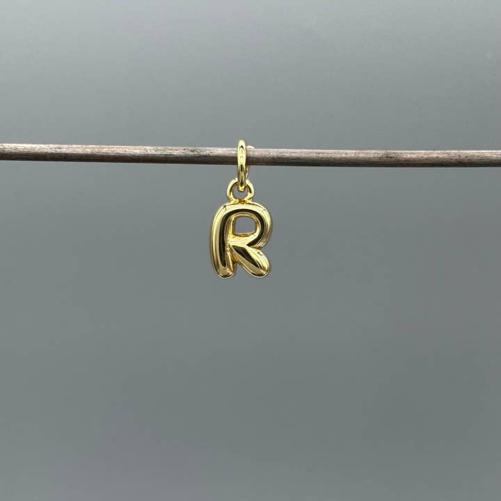 Something Silver - Wholesale Individual Charm/Pendant - Perfect Balloon Bubble Letter Initial Charm14