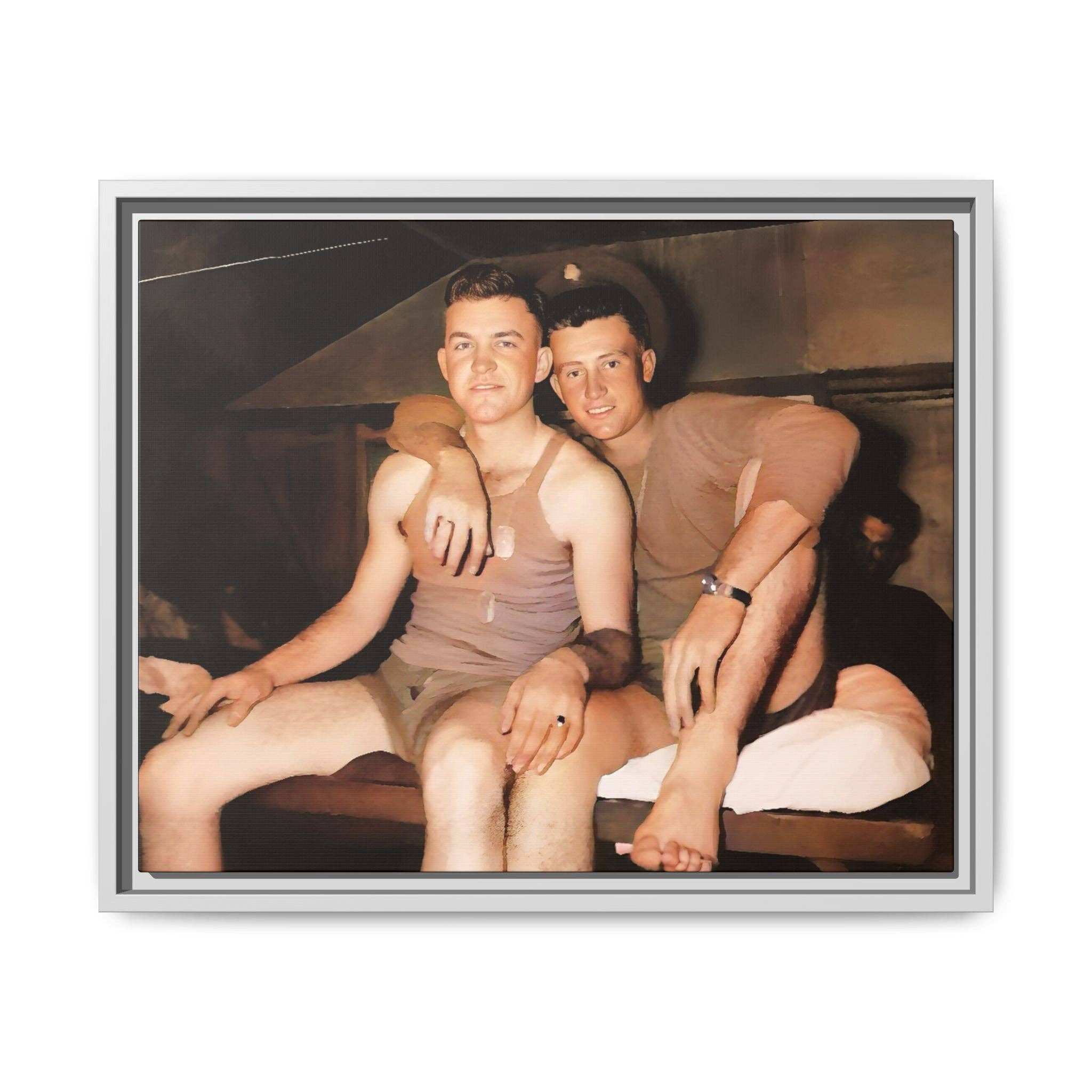 Walt & Pete - Wholesale Photograph - paire 100 | Framed Vintage Photo - Matte Canvas35