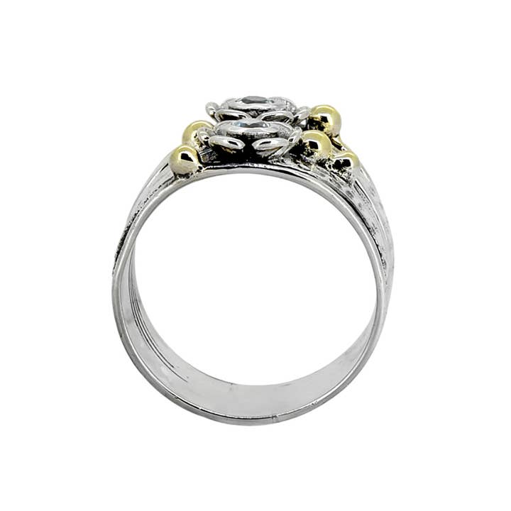 Tiramisu - Wholesale Cocktail/Statement Ring - 925 Silver London Blue Topaz Bloomline Echo Statement Ring3