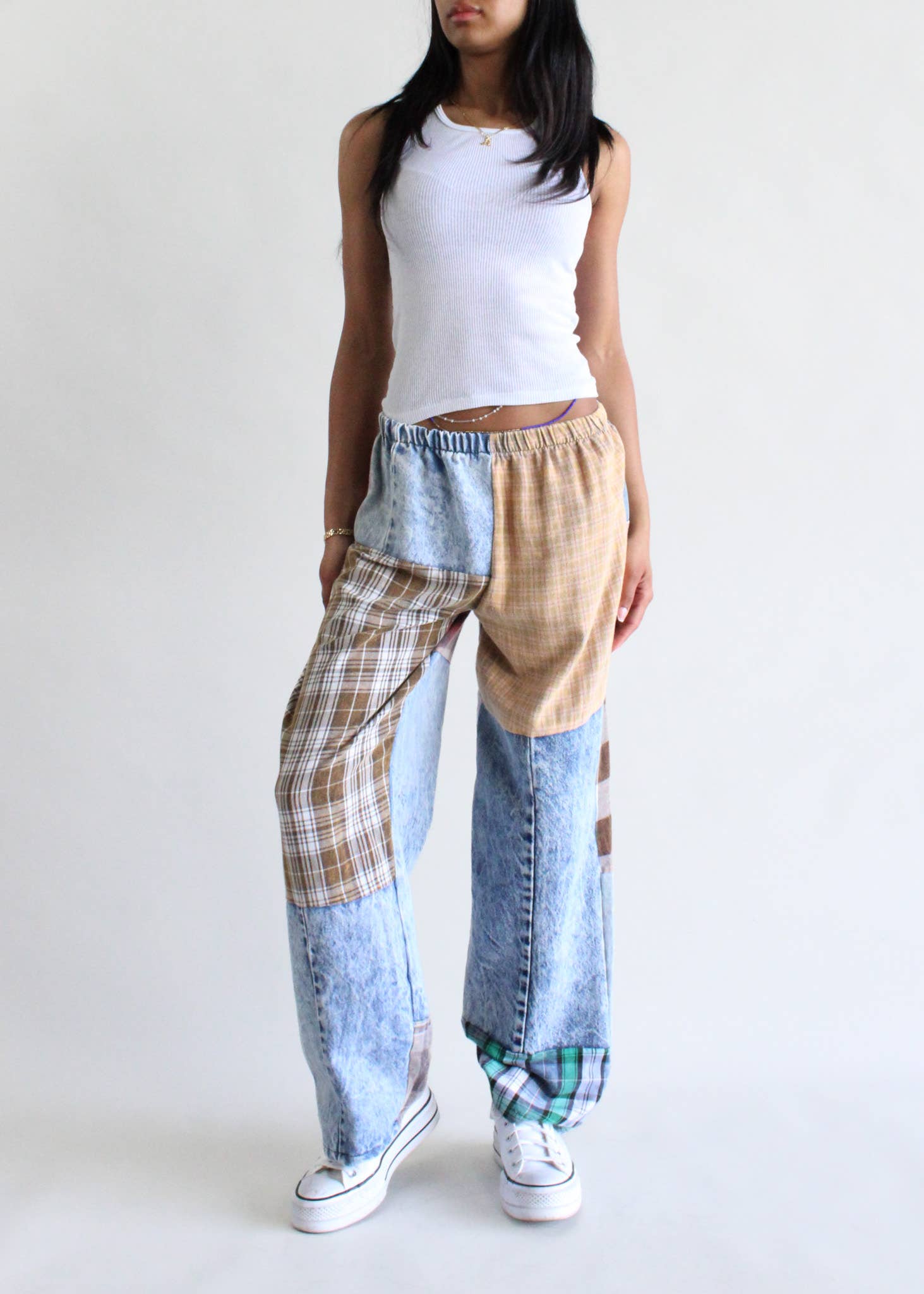 American Recycled Clothing - Wholesale Pants - Women's - Flannel & Denim Combo Pants Bundle12